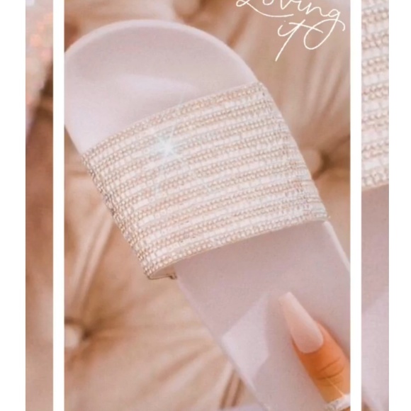 Last Size 10 🖤💎White Silver Crystals Embellished - Picture 7 of 8